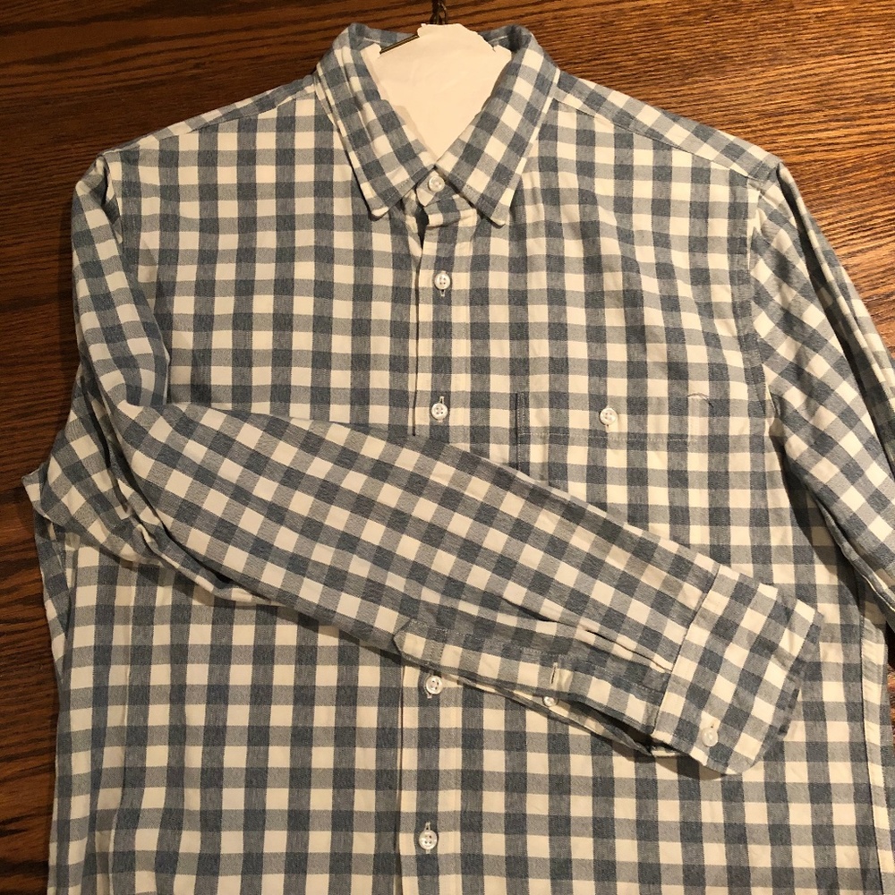 J Crew Men's Gingham Plaid Button Down